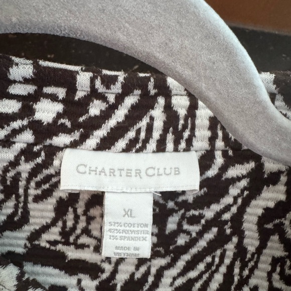 Charter Club Brown and White Zebra Patterned Blazer. Size XL - Picture 6 of 9